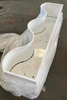 Custom Curved Wave Shape Metal Planter Box, Powder Coated Decorative Steel Planter