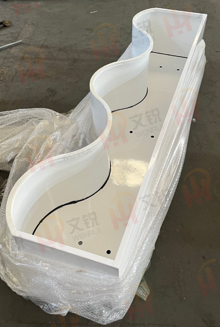 Custom Curved Wave Shape Metal Planter Box, Powder Coated Decorative Steel Planter