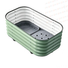 Versatile Metal Planter Box with Rolling Wheels for Gardens