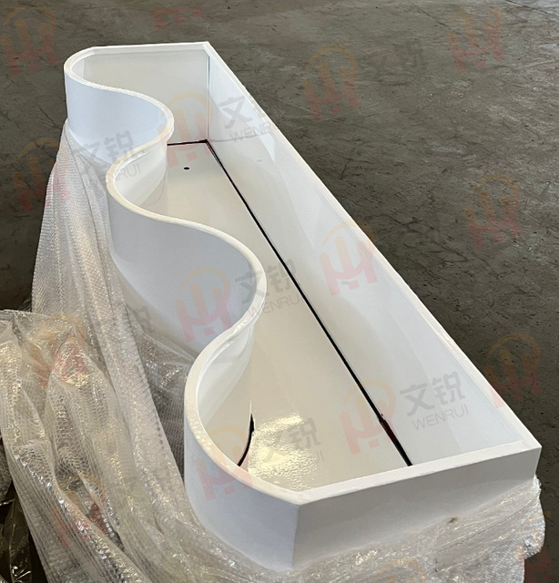 Custom Curved Wave Shape Metal Planter Box, Powder Coated Decorative Steel Planter
