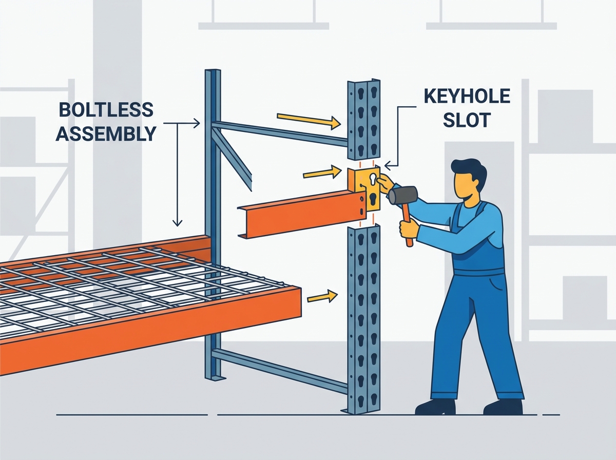 Boltless Metal Shelf Assembly