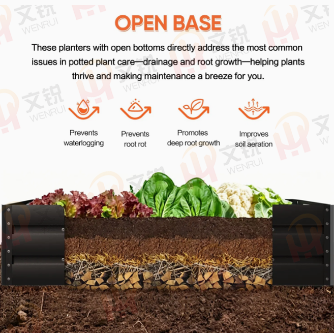 Durable Metal Planter with Wheels for Garden and Patio