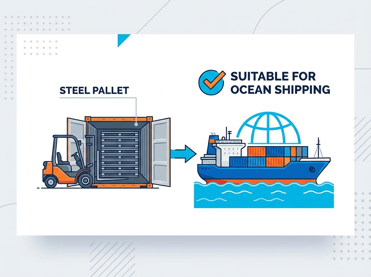 Export Steel Pallet for Ocean Shipping